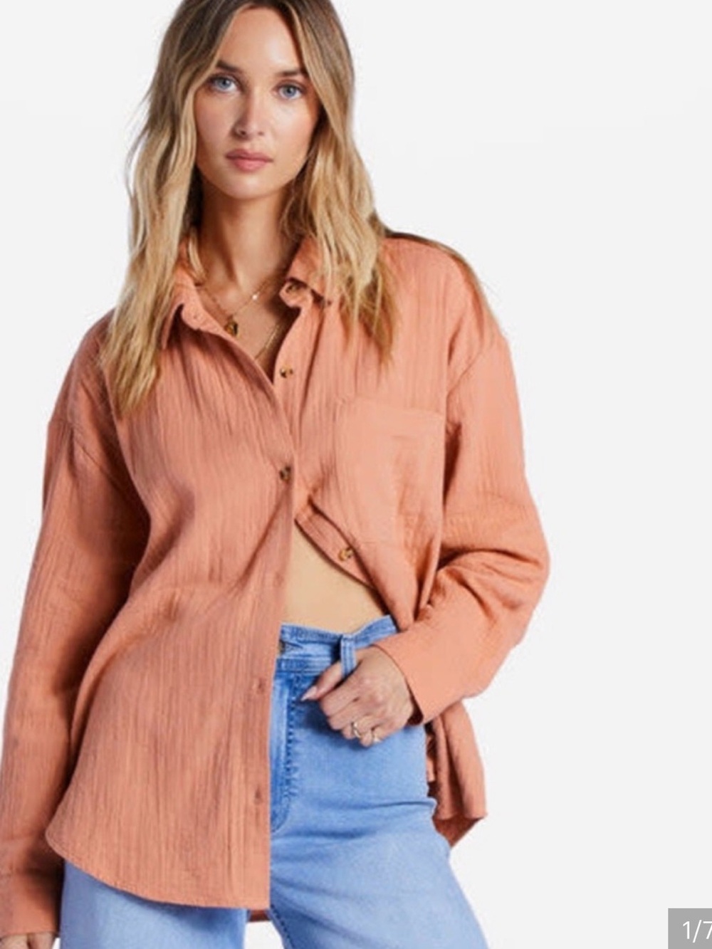 Billabong Gauzy Washed Button-Front Women’s Shirt
